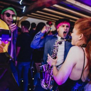 DJ with Live Musicians for events - DJ with Sax