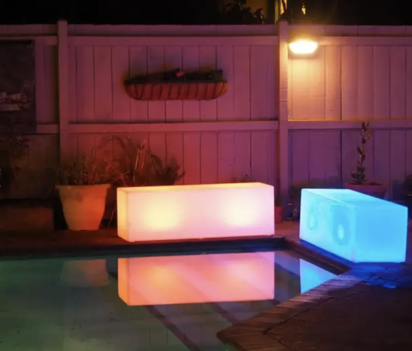 Bench Seat Illuminated Glow LED Furniture Hire Gold Coast