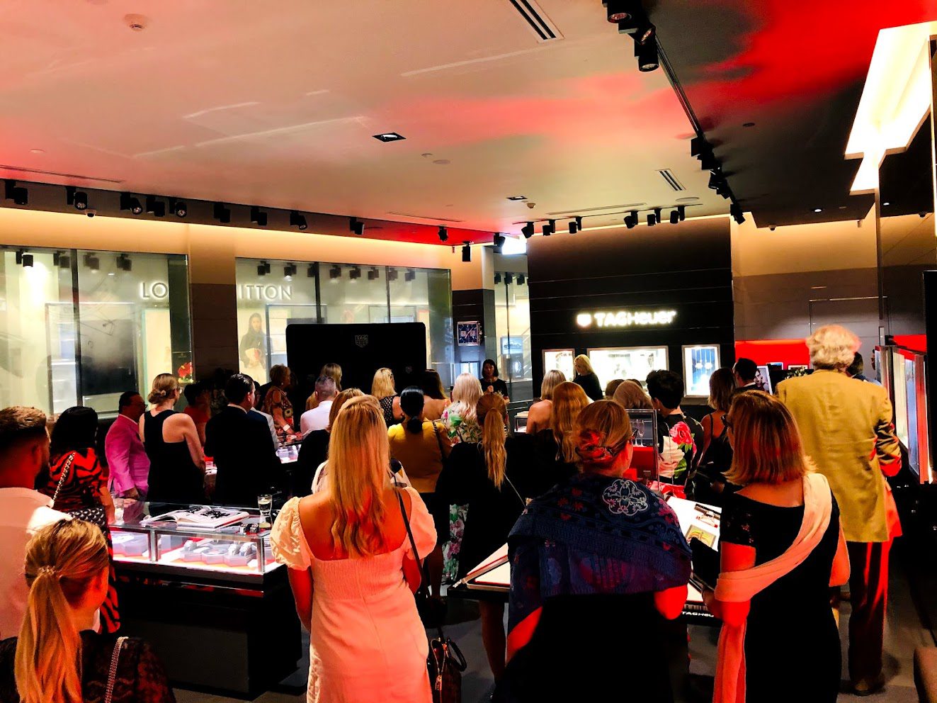 Guests at a brand event in a retail venue
