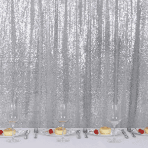 Silver Shiny Drape Hire Gold Coast Brisbane | Osmic Productions