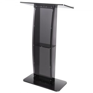 Black Acrylic Lectern Hire | Gold Coast Brisbane | Osmic Productions