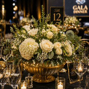 Gold Circlular Vases | Osmic Productions