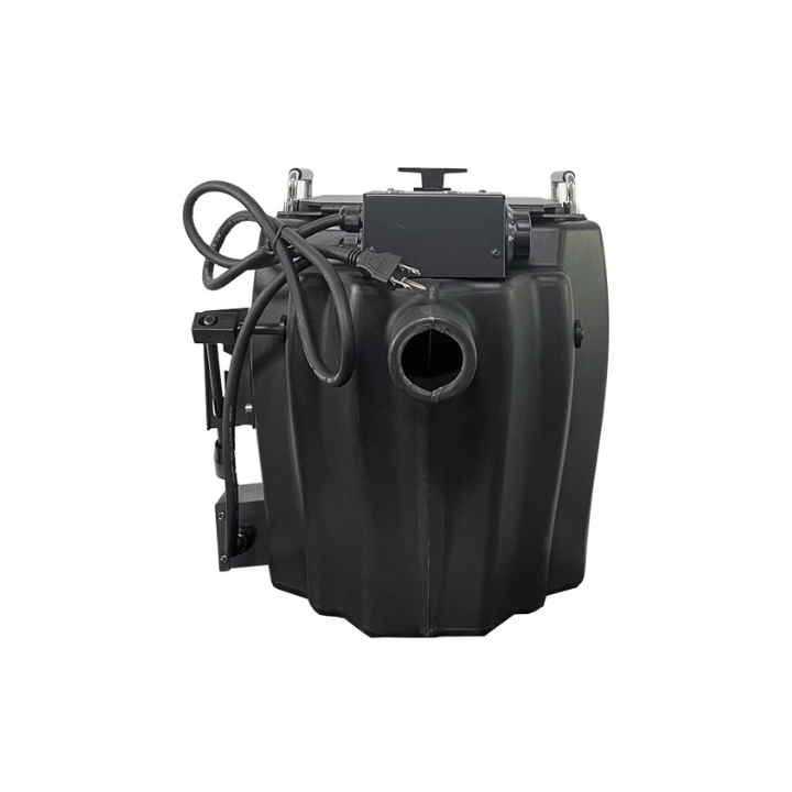 Bof3500png | Osmic Productions Portable Black Plastic Water Storage Tank with an Integrated Electric Pump and Power Cord for Transferring Liquids.