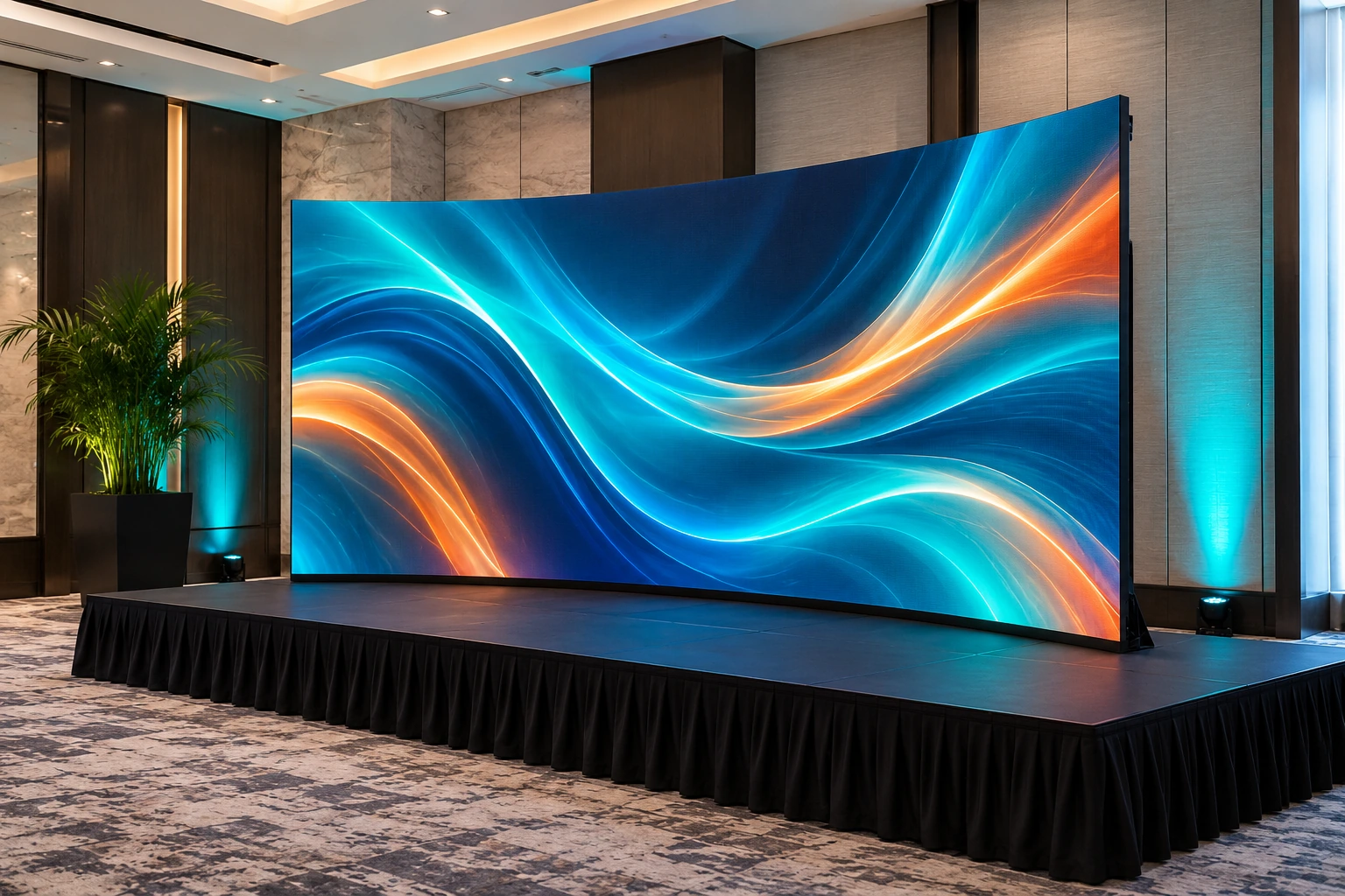 Curved Led Screen Configuration | Osmic Productions Example Curved Led Screen Configuration for a Corporate Event